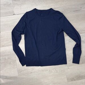 J. Crew Navy Long-Sleeve Crewneck Sweater